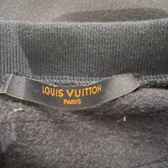SOLD - Navy Louis Vuitton Stitch Print Embroidery Crewneck - Picture 4 of 9